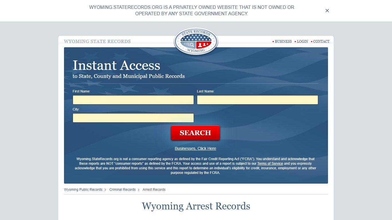 Wyoming Arrest Records | StateRecords.org