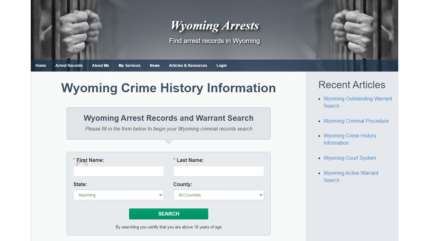 Wyoming Crime History Information - Wyoming Arrests