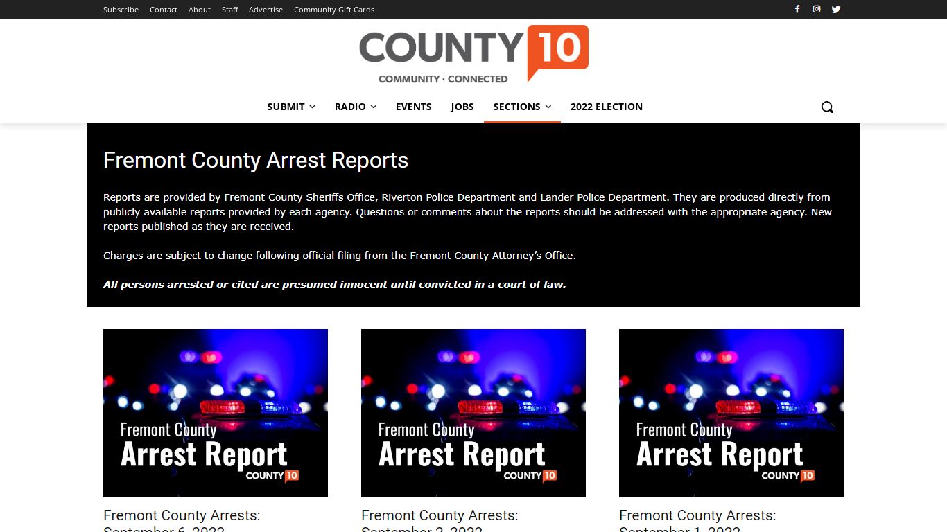 Fremont County Arrests - County 10™